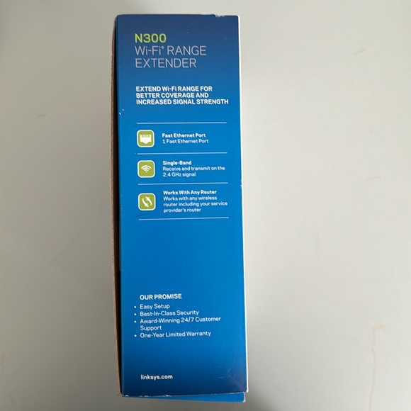 LINKSYS | RE 3000W N300 | Wi-Fi Range Extender - Picture 2 of 7